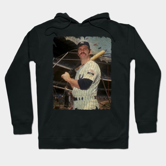 Thurman Munson in New York Yankees, 1976 Hoodie by PESTA PORA